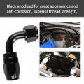 Gift2u 10an Swivel Hose End 90 Degree Fuel Pipe Fitting For Braided Line Aluminum Black