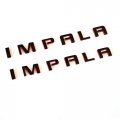 Yoaoo 2x Oem Side Fender Door Impala Emblems Nameplate Letters Badges For Gm Black Red Frame
