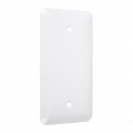 1-gang Metal Wallplate Princess Blank White Smooth 