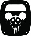 Jeeptails Mickey Mouse Zombie Skull Tail Lamp Light Covers For Jeep Wrangler Yj And Tj Black Set Of 2 