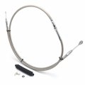 Stainless Braided Clutch Cable For 07-16 H-d Twin Cam Touring Softail Dyna Chrome 62 9375 In Total Length