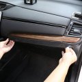 Cebat 2pcs Central Control Dashboard Panel Cover Abs Carbon Fiber Air Conditioning Vent Outlet Stickers Inner Decorative Decal
