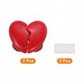 Uxcell 4pcs Toilet Tank Button Pusher Love Heart Shaped Flushing Replacement Part For Women Long Nail Red