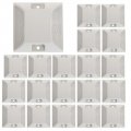20pack White Reflective Road Driveway Marker 3-3 4a X Street Pavement Asphalt Stud Markers Great Reflecting For Speed Bumps 