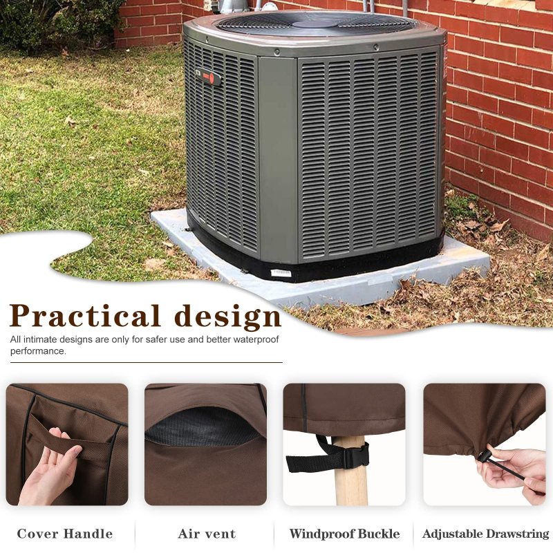 Brivic Air Conditioner Covers For Outside Unit Winter Ac Outdoor Fits Up To 26 X 32 Inches