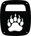 Jeeptails Bear Paw Tail Lamp Light Covers For Jeep Cj Or Yj And Tj Wranglers Black Set Of 2 