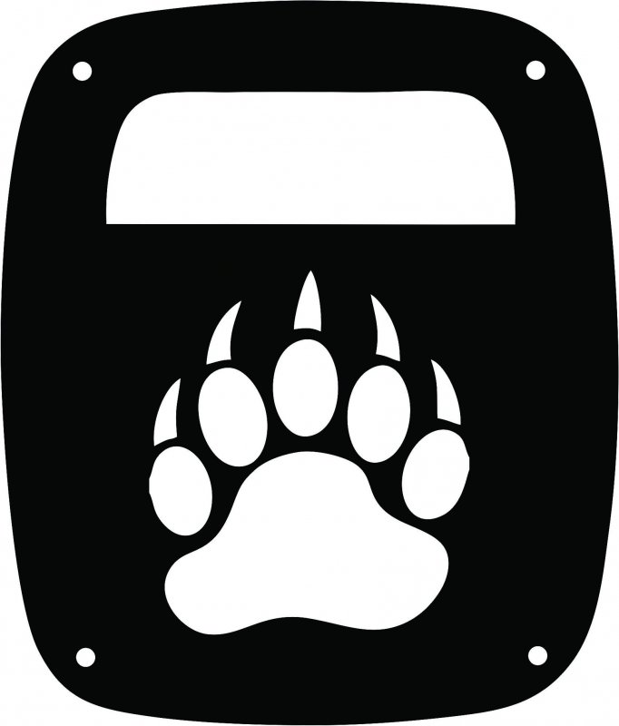 Jeeptails Bear Paw Tail Lamp Light Covers For Jeep Cj Or Yj And Tj Wranglers Black Set Of 2