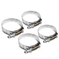 2 Inches Zinc Coated Stainless Steel T-bolt Clamp Pack Of 4 