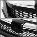 Auto Dynasty Chrome Honeycomb Mesh Front Bumper Upper Grille Compatible With 16-17 Honda Accord Sedan