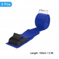 Uxcell Tie Down Straps 2pcs Adjustable Buckle Lashing 3 X 1 Cinch Strap For Luggage Packing Cargo Trucks Dark Blue