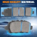 Rear And Front Ceramic Brake Pads Set Fit For Nissan Murano 2003-2007 2009-2011 Maxima 2004-2008 Altima Se-r 2005-2006 Infiniti