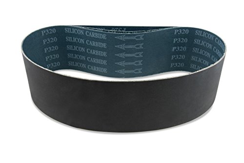 4 X 36 Inch 320 Grit Silicon Carbide Sanding Belts 3 Pack