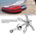 0 7kg Stainless Steel Boat Folding Anchor Grapnel Docking Hardware For Marine Yacht
