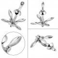 0 7kg Stainless Steel Boat Folding Anchor Grapnel Docking Hardware For Marine Yacht