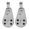 Anchor Trolley Kit 2pcs Stainless Steel Pulleys Blocks Marine Hardware Boat Accessories For Kayak Canoe