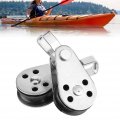 Anchor Trolley Kit 2pcs Stainless Steel Pulleys Blocks Marine Hardware Boat Accessories For Kayak Canoe