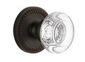 Grandeur Newport Rosette With Bordeaux Crystal Knob Single Dummy Timeless Bronze 