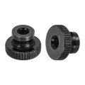 Knurled Thumb Nut 20pcs M5x0 8mm Iron Round Knobs Fasteners For 3d Printer Parts Black 