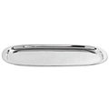 Expressly Hubert Classic Beaded Edge Rectangular Stainless Steel Mirrored Serving Tray 18 L X 13 1 2 W 3 4 H 