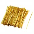 Metallic Twist Ties 5 9 Inches Quality Plastic Closure Tie For Tying Bread Candy Cookies Gift Bags Arts Crafts Golden 500pcs 
