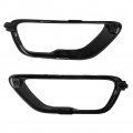 Sportuli Black Front Fog Light Cover Lamp Trim Replace For 2017-2021 Jeep Grand Cherokee 