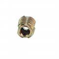 Uxcell M6x25mm Hex Socket Threaded Insert Nuts Bronze Tone 20pcs For Wood Furniture