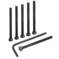 25pcs Hex Socket Head Cap Screws Bolts M5x60mm 304 Stainless Steel Drive Machine With Wrench Full Threaded Black 