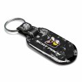 Ipick Image For Dodge Scat-pack Led Printed On Real Black Forged Style Carbon Fiber Tag Shape Key Chain Keychain Exclusive