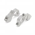 Uxcell 2pcs 10mm Thread 7 8 Motorcycle Handlebar Rearview Mirror Holder Adaptor Silver Tone