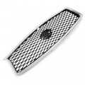 Front Grille Grill For 2014-2017 Infiniti Q50 All Model Bumper Upper Hood Painted Chrome Black Silvery