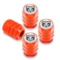 Official Ram White Orange Red Glow In The Dark Tire Valve Caps Set Of 4 Durable Plastic Universal Air Stem For Cars Trucks And 