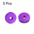 Uxcell Flat Knurled Nut M4 X 14mm 4mm Thumb Nuts Lock Adjusting Aluminum Alloy Purple 5pcs