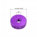 Uxcell Flat Knurled Nut M4 X 14mm 4mm Thumb Nuts Lock Adjusting Aluminum Alloy Purple 5pcs