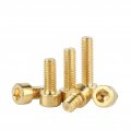 Seroni 5 20pcs Pure Brass Hex Socket Cap Head Screws Key Screw Bolt M2 M3 M4 M5 M6 M8 M10 Color 20mm Size 5pcs