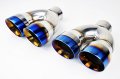 Dual 4 Quad Burn Style Stainless Steel Exhaust Tips For Acura Tl 2004-2014 