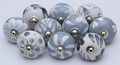 Zoyas Grey White Hand Painted Ceramic Knobs Cabinet Drawer Pull By 10 Knob