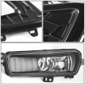 Led Turn Signal Drl Bezel Driving Fog Lights Compatible With Ford Focus 15-17 Driver And Passenger Side Black Housing Clear