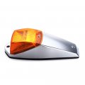 Ricoy 5pcs 12v 17 Led Amber Cab Marker Roof Running Top Lights Assembly Super Bright Chrome For Heavy Duty Trucks Kenworth