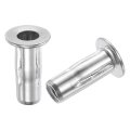 5 16-18 Multi Grip Rivet Nuts 6 Piece Pre Bulbed Shank Flat Head Threaded Insert Nut 304 Stainless Steel For Industrial