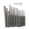 Usonline911 Premium 16pc Punch Chisel Set Individual Roll Spring Pin Punches