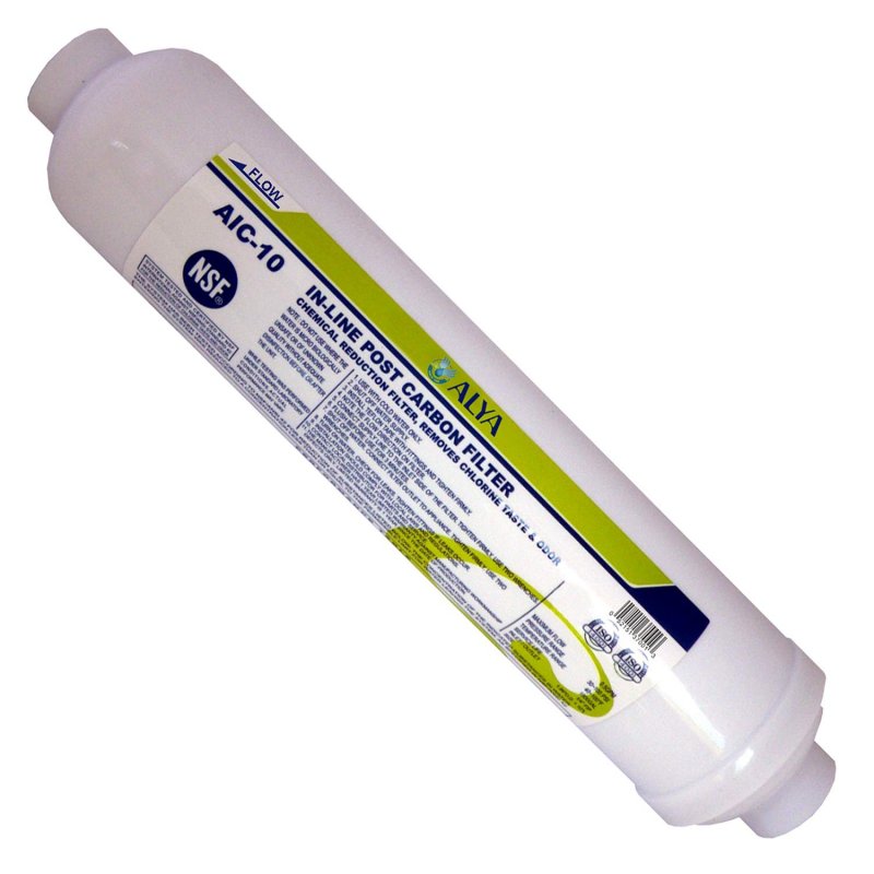Lasco 37-1821 Ice Maker Inline Filter With 1 4-inch Compression Connection 2-inch X 10-inch White