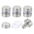 4 Pcs Sign Standoff Screws 0 5 X0 Stainless Steel Nail Advertising Glass For Acrylic Frame Board Connect And Fix Glossy Silver 