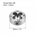 Uxcell M8 Metric Round Die Machine Thread Left Handing Alloy Tool Steel Screw Thread Cutting 2pcs