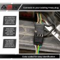 Abn Trailer Wire Extension 1ft 4-way 4-pin Plug Flat 20 Gauge A Hitch Light Wiring Harness Extender