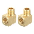 Brass Pipe Fitting 90 Degree Barstock Street Elbow 1 4 Npt Connector For Gas Air Oil Propane 2pcs 
