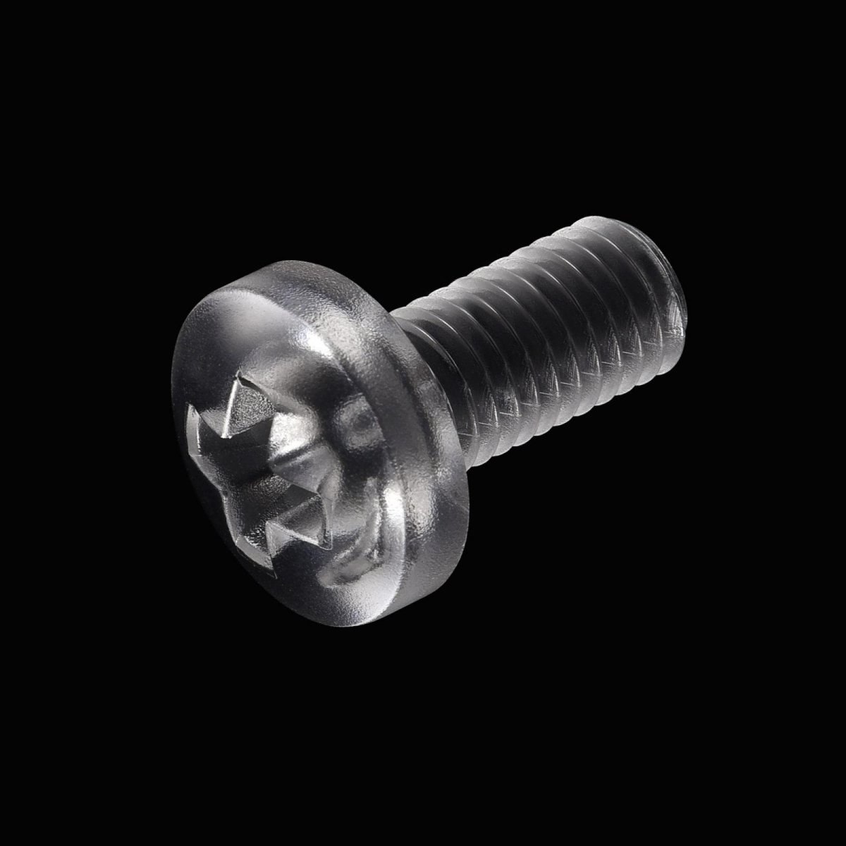 M8x16mm Plastic Phillips Bolts 30pcs Pc Pan Head Machine Screws Transparent