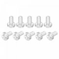 M8x16mm Plastic Phillips Bolts 30pcs Pc Pan Head Machine Screws Transparent