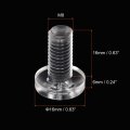 M8x16mm Plastic Phillips Bolts 30pcs Pc Pan Head Machine Screws Transparent