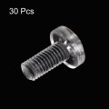 M8x16mm Plastic Phillips Bolts 30pcs Pc Pan Head Machine Screws Transparent