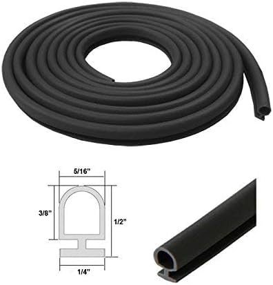 Black Bulb Type Gasket Weatherstrip For Windows And Doors 5 16 In Width 1 4 Backing 20 Ft Cre-20-a